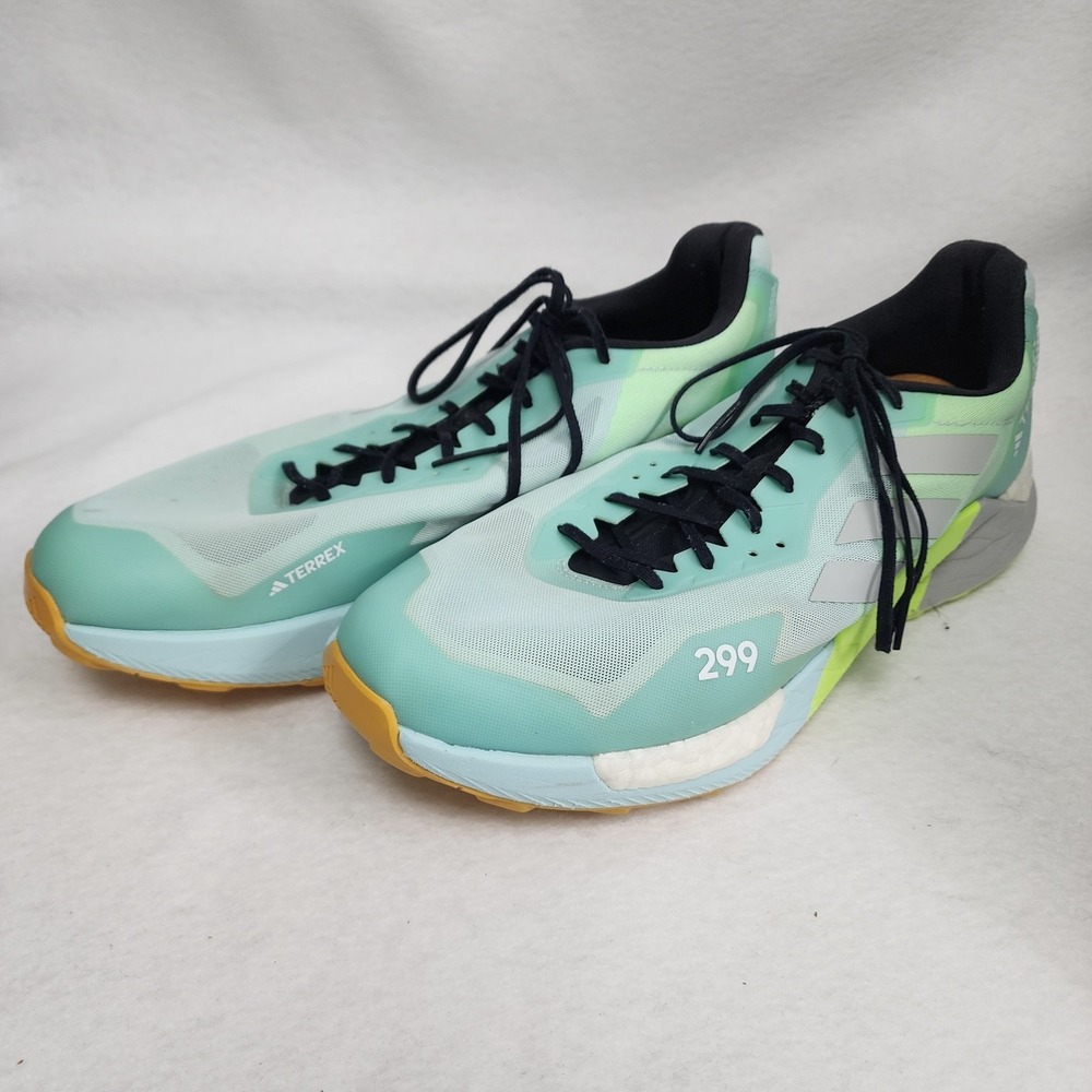 Adidas Terrex Agravic Ultra Mens US 13 Sneakers Aqua Lace Up Trail Running Shoes